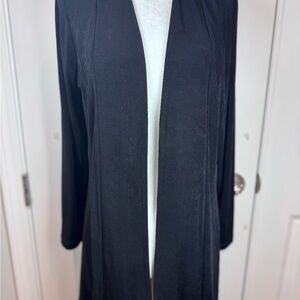 Chico’s Travelers 2P Petite Long Line Black Cardigan Jacket Office Business